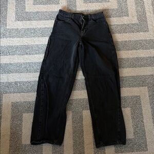 GAP Wide Leg Barrel Black Jeans